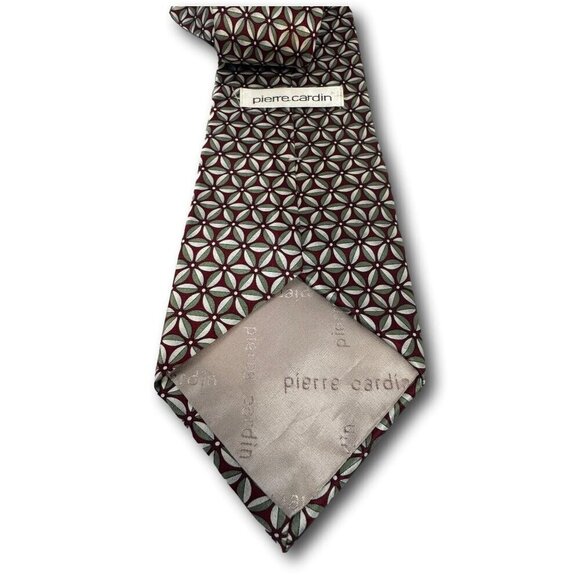 Vintage Pierre Cardin Men's 100% Silk Tie Floral Pattern - Picture 3 of 3